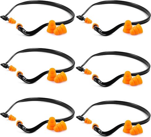 Sumind 12 Pieces Banded Ear Plugs Hearing Bands Banded Ear Band Plug Shooting Reusable Construction Protection Silicone Replacement Pods for Work Sleeping Concerts, Motor Sport Racing in Saudi Arabia