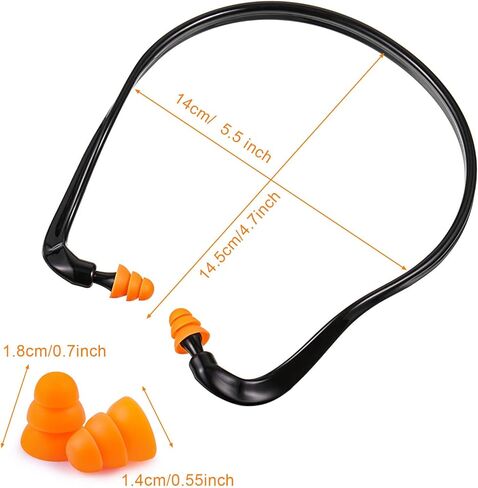 Sumind 12 Pieces Banded Ear Plugs Hearing Bands Banded Ear Band Plug Shooting Reusable Construction Protection Silicone Replacement Pods for Work Sleeping Concerts, Motor Sport Racing in Saudi Arabia