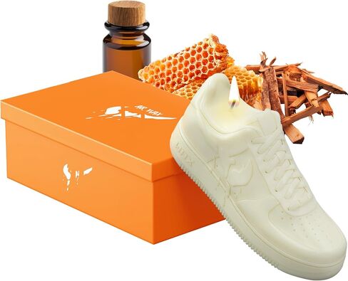 Sneaker Candle in Gift Box - Air Wax - Christmas Gifts for Teen Boys - Sneakerhead Gifts for Men - Hypebeast Gift - Stocking Stuffers for Teenage Boys - Secret Santa for Men - White Elephant in Saudi Arabia