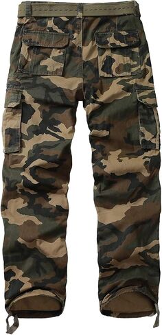 TRGPSG Men's Cargo Pants with Multi Pockets Cotton Relaxed Fit Tactical Work Pants for Outdoor, Hiking, Casual Wear in Saudi Arabia