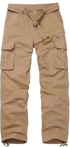 TRGPSG Men's Cargo Pants with Multi Pockets Cotton Relaxed Fit Tactical Work Pants for Outdoor, Hiking, Casual Wear in Saudi Arabia