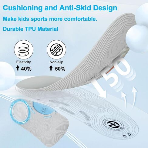 Guamar Removable Arch Support Inserts for Kids: 3 Height Adjustable Orthotic Insoles for Flat Feet Overpronation High Arch Supination Pain Relief Supports Alignment Posture in Children 3/4 in Saudi Arabia