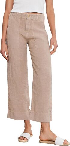 Velvet by Graham & Spencer Women's Dru Heavy Linen Pant in Saudi Arabia