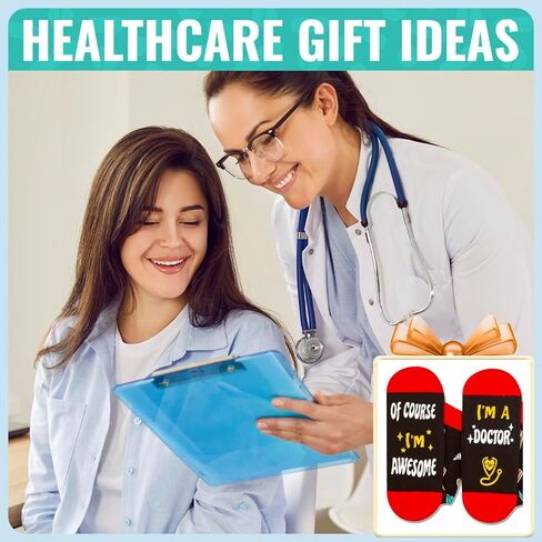 HAPPYPOP Doctor Gifts for Men Women - Doctors Appreciation Gifts, Unique Gift for Doctor for Male Female Doctors Day Gift Ideas Dr Socks in Saudi Arabia