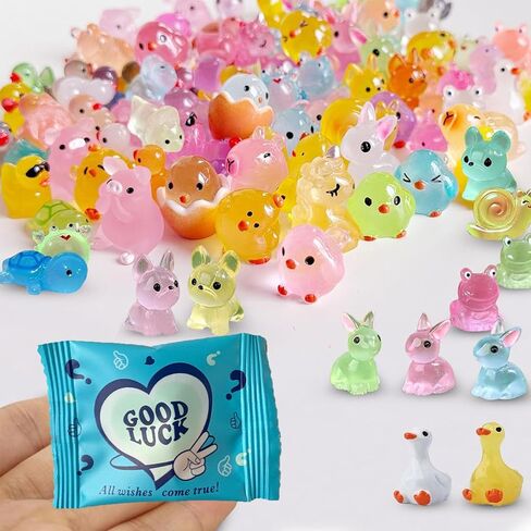 30 Pcs Mystery Bag Mini Resin Animals Figurines for Terrarium Garden Accessories Micro Landscape Aquarium Potted Decoration Blind Bags Gifts for Women in Saudi Arabia