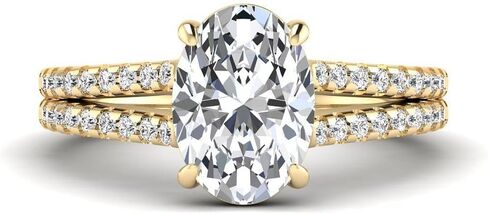 خاتم ألماس من الذهب عيار 14 قيراط معتمد من IGI بوزن 2.93 قيراط بشكل بيضاوي ومقطع من قطع مختبرية لخطوبة المرأة والذكرى السنوية للزفاف (2.5 قيراط، E، VS1) in Kuwait