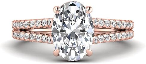 14K Gold IGI Certified 2.93 Carat Oval Cut Split Shank Lab Grown Diamond Ring for Womens Engagement Wedding Anniversary (2.5 Ct, E, VS1) in Saudi Arabia