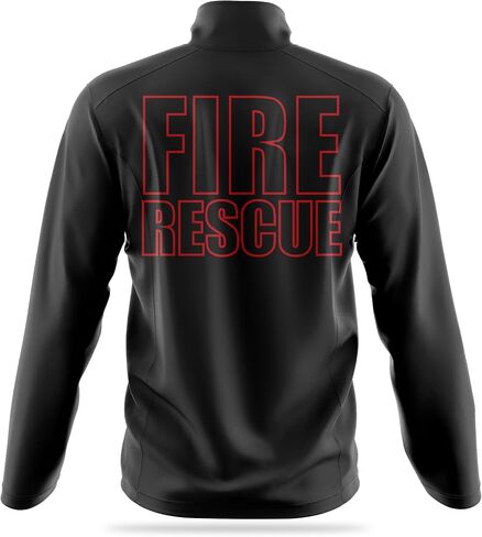 Fire Rescue Soft Shell Jacket - USA Patriotic Apparel - Poly & Spandex Blend for Odor Free & Moisture-Wicking Comfort in Saudi Arabia