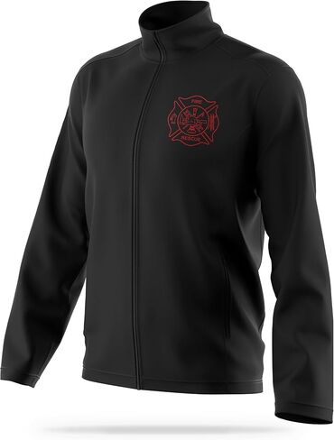 Fire Rescue Soft Shell Jacket - USA Patriotic Apparel - Poly & Spandex Blend for Odor Free & Moisture-Wicking Comfort in Saudi Arabia