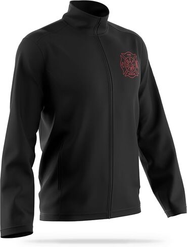 Fire Rescue Soft Shell Jacket - USA Patriotic Apparel - Poly & Spandex Blend for Odor Free & Moisture-Wicking Comfort in Saudi Arabia