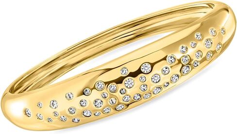 Ross-Simons 14kt Yellow Gold-Plated Bangle Bracelet With 2.00 ct. t.w. Czs in Saudi Arabia