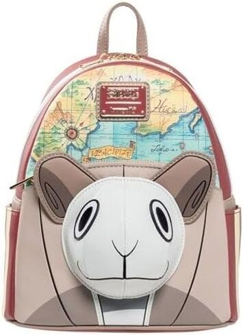 حقيبة ظهر صغيرة من Loungefly Exclusives One Piece Going Merry Ship، مقاس 25.4 سم ارتفاعًا × 22.86 سم عرضًا × 12.7 سم عمقًا، جلد صناعي، حصريًا من Entertainment Earth in Kuwait