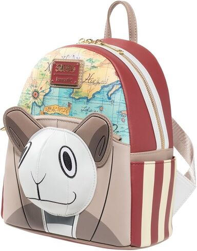 حقيبة ظهر صغيرة من Loungefly Exclusives One Piece Going Merry Ship، مقاس 25.4 سم ارتفاعًا × 22.86 سم عرضًا × 12.7 سم عمقًا، جلد صناعي، حصريًا من Entertainment Earth in Kuwait