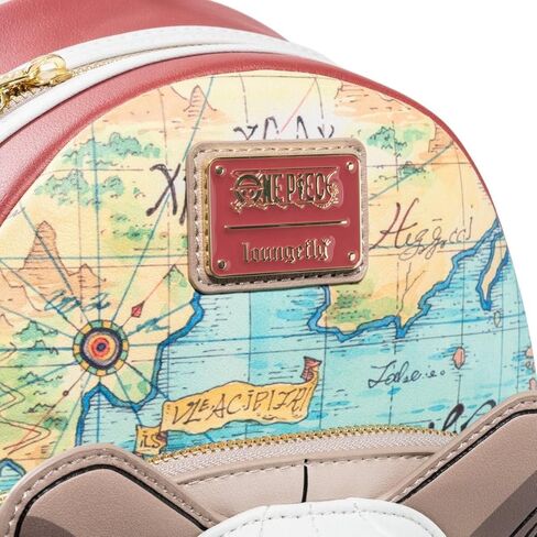 حقيبة ظهر صغيرة من Loungefly Exclusives One Piece Going Merry Ship، مقاس 25.4 سم ارتفاعًا × 22.86 سم عرضًا × 12.7 سم عمقًا، جلد صناعي، حصريًا من Entertainment Earth in Kuwait