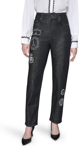 Karl Lagerfeld Womens Denim Bling Logo Sparkle Jeans in Saudi Arabia