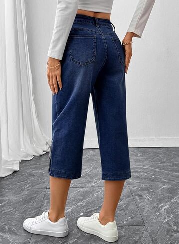 SHEWIN Women Stretch Wide Leg Jeans Ankle Capri Comfort Jean 2026 in Saudi Arabia