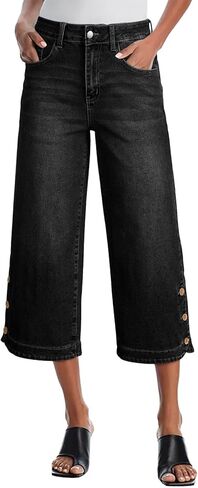 SHEWIN Women Stretch Wide Leg Jeans Ankle Capri Comfort Jean 2026 in Saudi Arabia