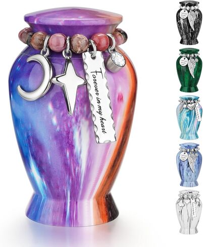 Abooxiu Small Urns for Human Ashes Keepsake 2.85 Inches Mini Urns for Ashes Memorial Small Cremation Urn Ash Keepsake Urns Mini Funeral Burial Decorative Urn for Adult Males Females Pets in Saudi Arabia