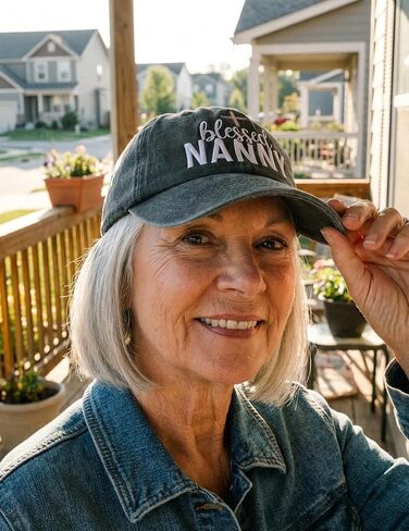 InnoBeta Nanny Gifts for Grandma, for Nanny, Blessed Adjustable Embroidered Baseball Cap on Mother's Day, Christmas, Birthday in Saudi Arabia