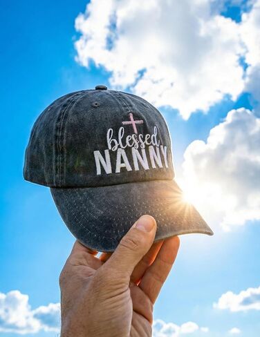 InnoBeta Nanny Gifts for Grandma, for Nanny, Blessed Adjustable Embroidered Baseball Cap on Mother's Day, Christmas, Birthday in Saudi Arabia