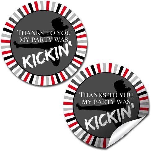 Rookie of The Year Birthday Thank You Sticker Labels for Kids, 40 2" Party Circle Stickers by AmandaCreation, Great for Party Favors, Envelope Seals & Goodie Bags in Saudi Arabia