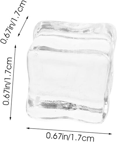 30Pcs Faux Ice Cubes Transparent Resin Ice Cubes for Home Decor Photography Props and Party Supplies Realistic Artificial Ice Cubes for Desktop Ornament and Resin Craft in Saudi Arabia