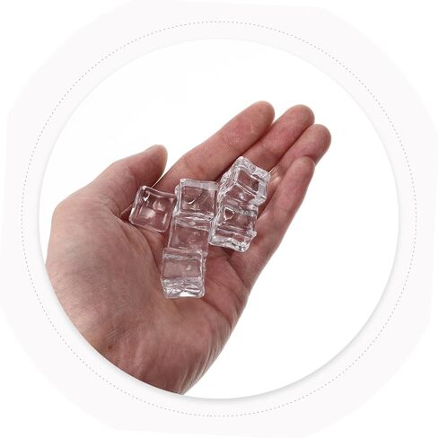 30Pcs Faux Ice Cubes Transparent Resin Ice Cubes for Home Decor Photography Props and Party Supplies Realistic Artificial Ice Cubes for Desktop Ornament and Resin Craft in Saudi Arabia