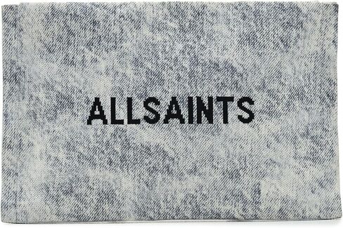 AllSaints Izzy Denim Clutch, Washed Grey in Saudi Arabia