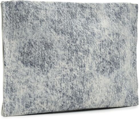AllSaints Izzy Denim Clutch, Washed Grey in Saudi Arabia