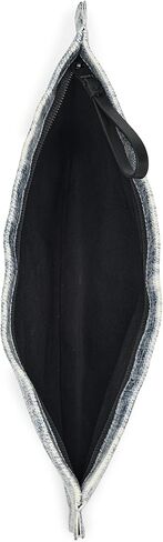 AllSaints Izzy Denim Clutch, Washed Grey in Saudi Arabia