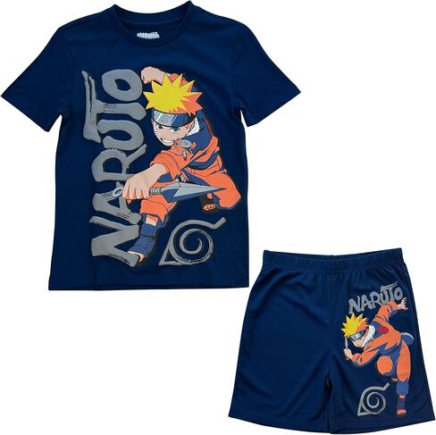 Naruto boys Naruto Boys Jumbo Print Fashion Tee & Mesh Shorts 2pc Set in Saudi Arabia