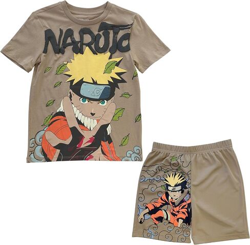 Naruto boys Naruto Boys Jumbo Print Fashion Tee & Mesh Shorts 2pc Set in Saudi Arabia