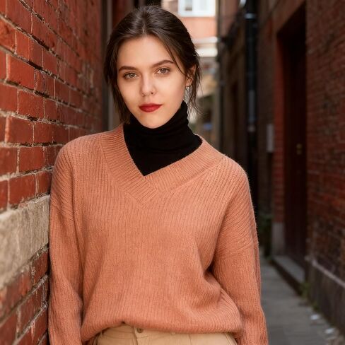 Black Velvet High Neck Collar, Stretchy Fake Collar Liner for Sweaters and Shirts, Polyester Brushed Neck Warmer for Autumn and Winter Wear in Saudi Arabia