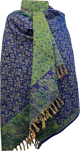 LUXURY BLUE GREEN FLORAL HANDMADE BLACK BEIGE FASHION Scarf Yak Wool comfortable soft scarf Shawl Blanket stole unisex Travel Wrap Meditation Soft gift for her in Saudi Arabia