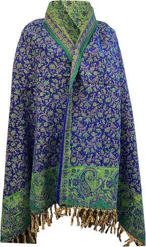 LUXURY BLUE GREEN FLORAL HANDMADE BLACK BEIGE FASHION Scarf Yak Wool comfortable soft scarf Shawl Blanket stole unisex Travel Wrap Meditation Soft gift for her in Saudi Arabia