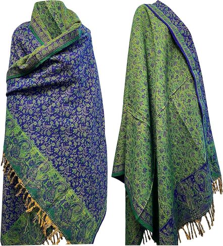LUXURY BLUE GREEN FLORAL HANDMADE BLACK BEIGE FASHION Scarf Yak Wool comfortable soft scarf Shawl Blanket stole unisex Travel Wrap Meditation Soft gift for her in Saudi Arabia
