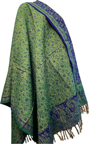 LUXURY BLUE GREEN FLORAL HANDMADE BLACK BEIGE FASHION Scarf Yak Wool comfortable soft scarf Shawl Blanket stole unisex Travel Wrap Meditation Soft gift for her in Saudi Arabia