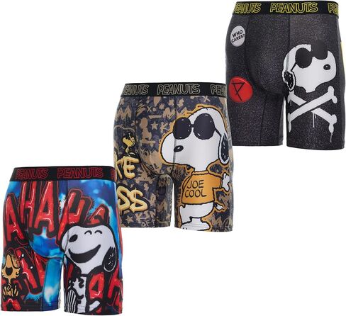 COCO BRANDS Peanuts Snoopy Mens Boxer Briefs - 1 Pack/2 Pack/3 Pack Lightweight Soft Stretch Fit Underwear in Saudi Arabia