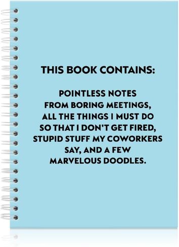 Pointless Notes From Boring Meetings Funny Black Golden Spiral Notebook, Humorous Office Gifts, Gag Gifts for Coworkers, Funny Office Sarcastic Gifts for Coworkers,Team Members, Employees in Kuwait