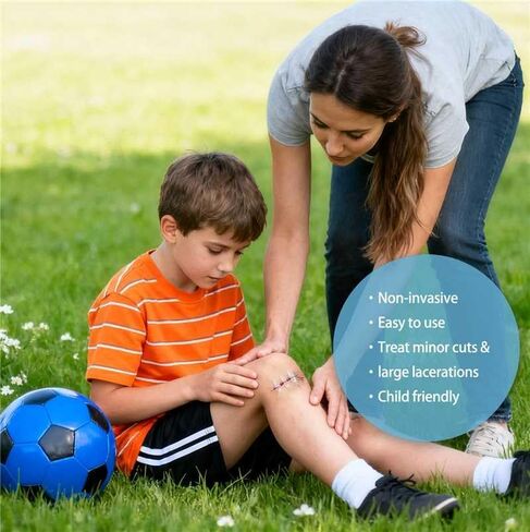 Emergency Wound Closure Strips 29 Pack, 4 Types Zip Stitch Butterfly Bandaids Without Suture, Stitchless & Painless Laceration Closure Kit Butterfly Bandages in Saudi Arabia
