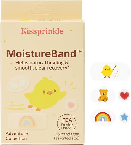 MoistureBand Hydrocolloid Bandages for Kids – Gentle Moisture Care, Waterproof (Adventure Collection, 35 Counts) in Saudi Arabia