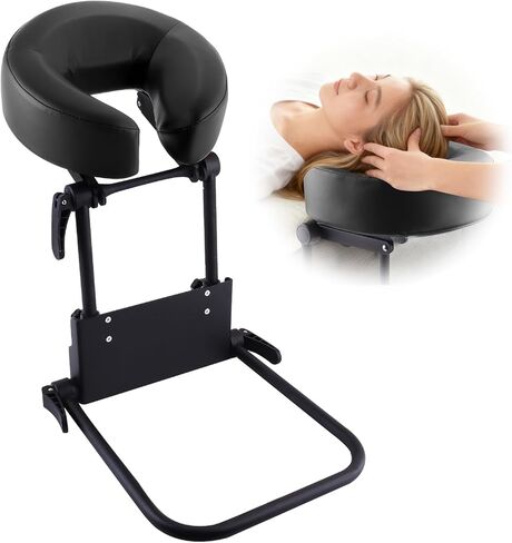 TOROKOM Adjustable Headrest Face Pillow Cradle & Face Cushion Support Bracket, Headrest Face Cushion Face Pillow, Salon Home Mattress Massage Kit (Cream) in Kuwait