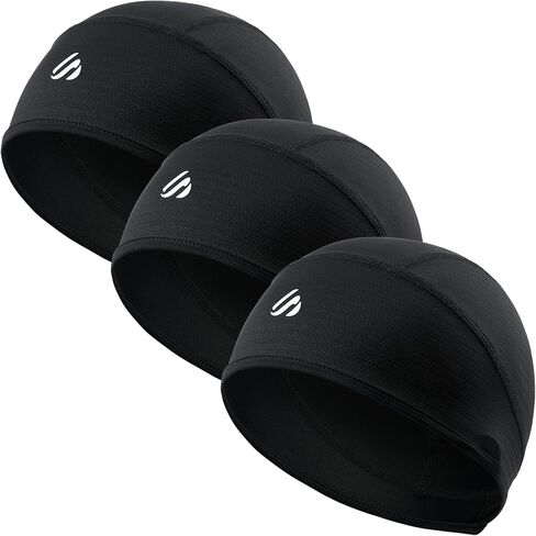 3 Pieces Skull Cap Helmet Liner- Sweat Wicking Cooling Caps Cycling Caps for Men Women- Fits Under Helmets in Kuwait