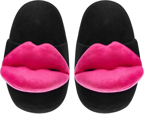 Women Soft Plush Slippers Contrast Color Cute Heart Comfy Bedroom Slippers Non Slip Warm House Shoes for Winter in Saudi Arabia