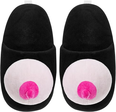 Women Soft Plush Slippers Contrast Color Cute Heart Comfy Bedroom Slippers Non Slip Warm House Shoes for Winter in Saudi Arabia