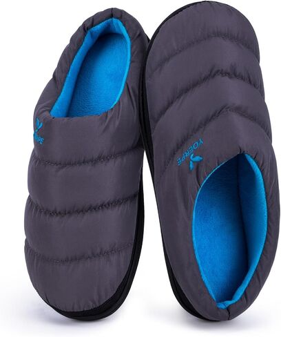 Men's Slip-On Slippers Two-Tone Indoor Outdoor House Shoes Travel Slippers with Memory Foam Camping Garden Down Clogs in Saudi Arabia