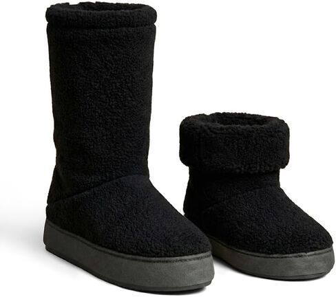 Polar Feet Men’s Snugs Fleece Slippers with Suede Soles | Warm, Cozy Bootie-Style House Slippers with Memory Foam Cushioning in Saudi Arabia