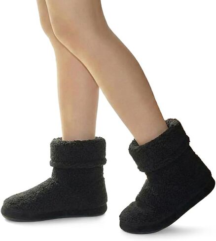 Polar Feet Men’s Snugs Fleece Slippers with Suede Soles | Warm, Cozy Bootie-Style House Slippers with Memory Foam Cushioning in Saudi Arabia