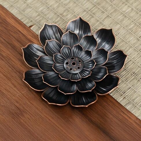 1Pcs Incense Burner, Alloy Lotus Incense Burner Stick Holder for Home, Office, Teahouse Decor | Enhances Focus & Calm in Saudi Arabia