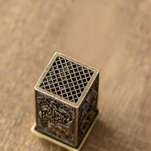 Bronze Square Incense Burner, Small Alloy Material, Indoor Aromatherapy Home Decor, Perfect for Relaxation, Meditation and Yoga in Saudi Arabia